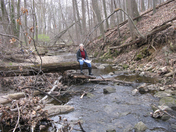 6 - Barbara Elkus conducts the habitat assessment